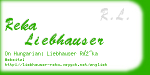 reka liebhauser business card